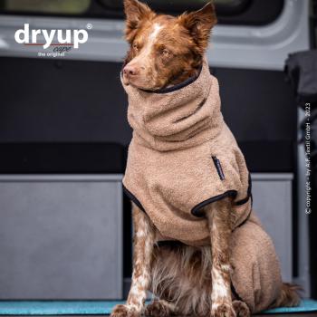 „Dryup Cape“ Trockencape - Hundebademantel coffee